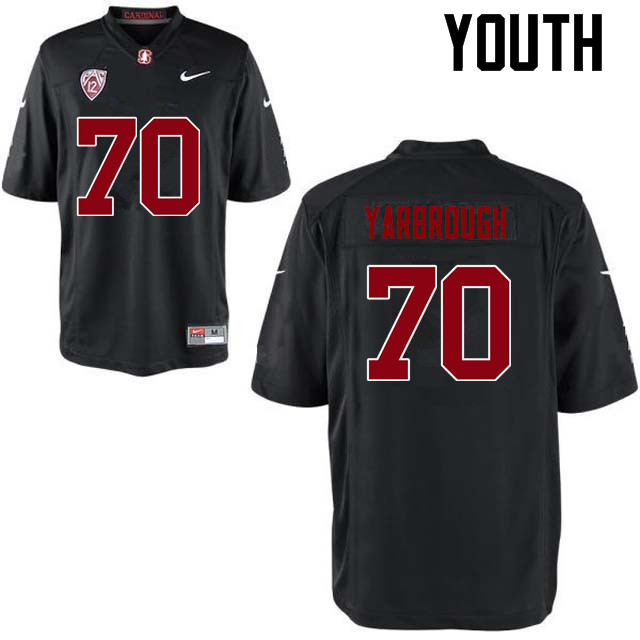Youth Stanford Cardinal #70 Clark Yarbrough College Football Jerseys Sale-Black - Click Image to Close